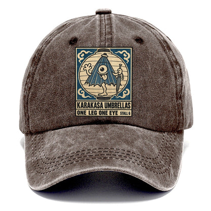 Karakasa Umbrellas Yokai Night Market Classic Cap – Brown