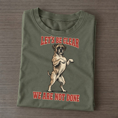 Boxer Dog Declarations Classic T-shirt – Army Green