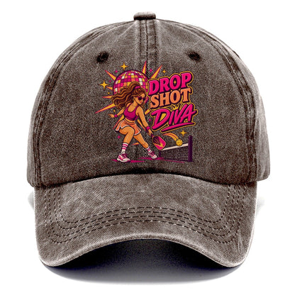 Drop Shot Diva Pickleball Life Classic Cap – Brown