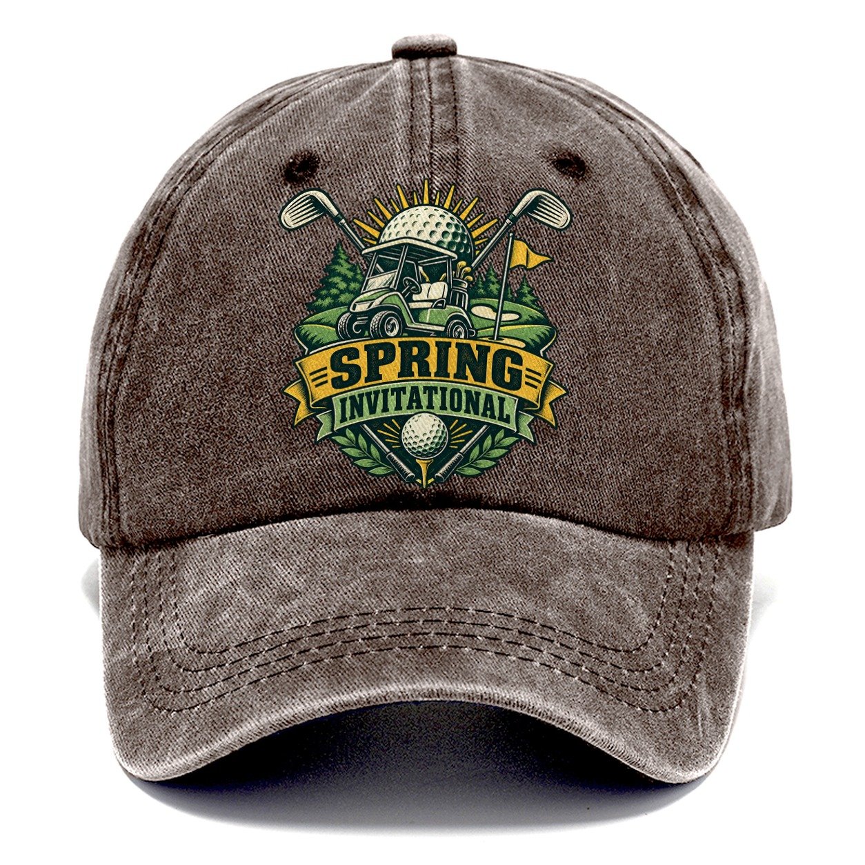 Spring Invitational Golf Life Classic Cap – Brown