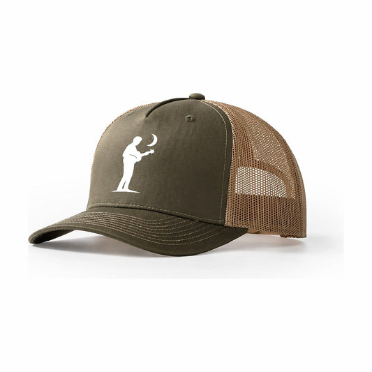 Guitarist Under Moonlight Trucker Hat – Olive Khaki