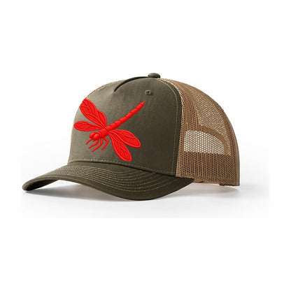 Dragonfly Banking Turn Micro Motion Mark Trucker Hat – Olive Khaki