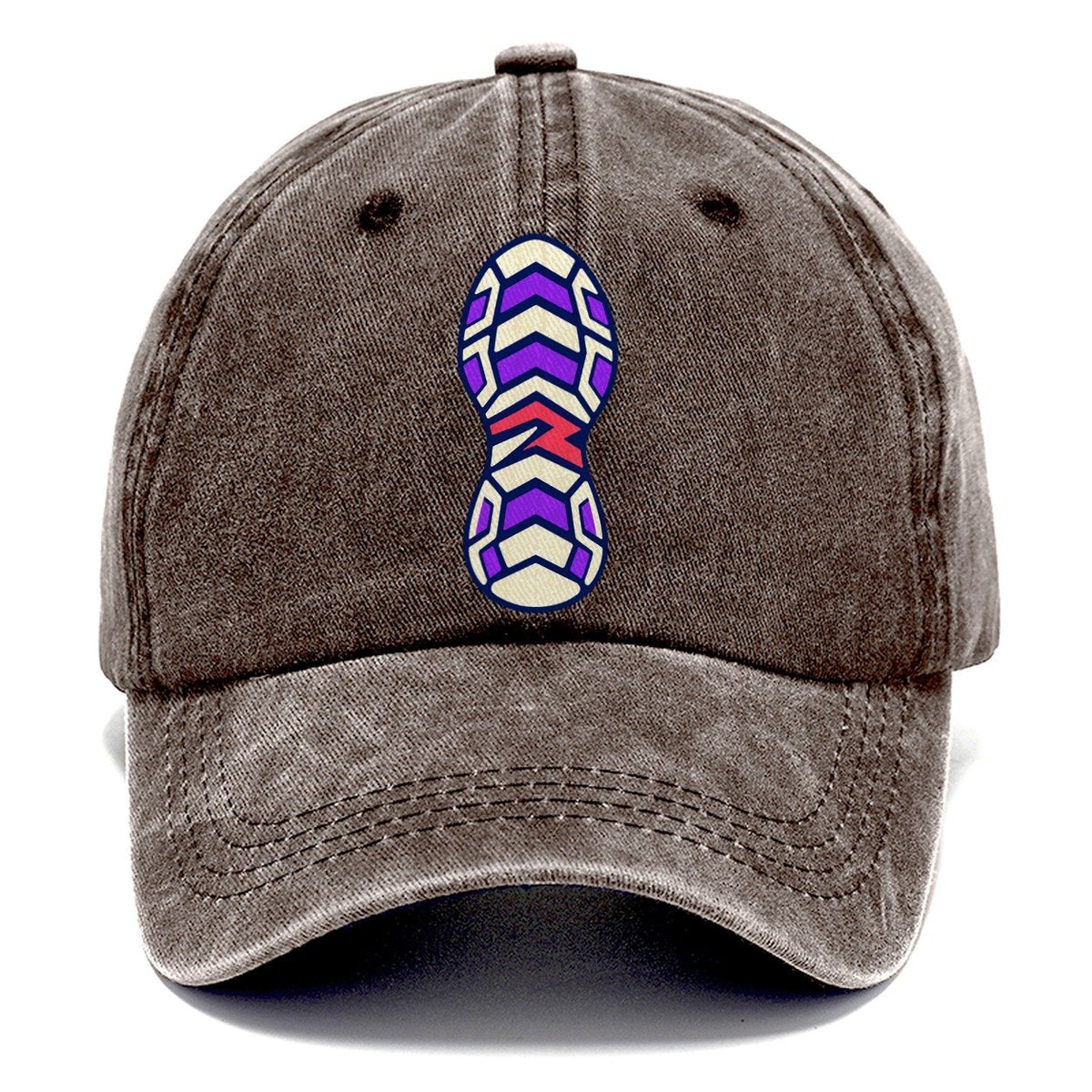 Chevron Sole 90S Running Clubs Classic Cap – Brown