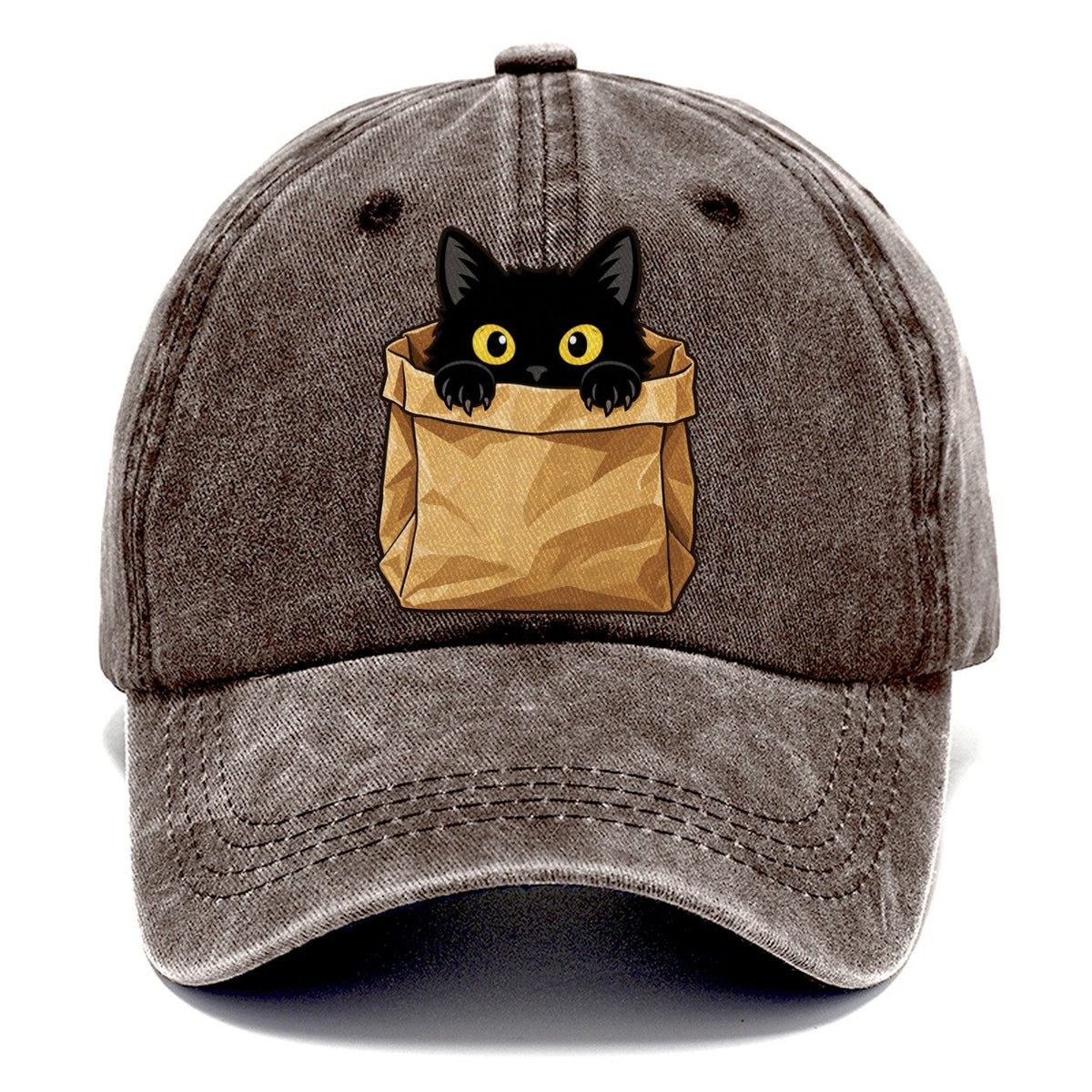 Black Cat Paper Bag Fan Favorites Classic Cap – Brown