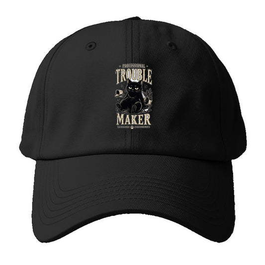 Professional Trouble Maker Baseball Cap – Black