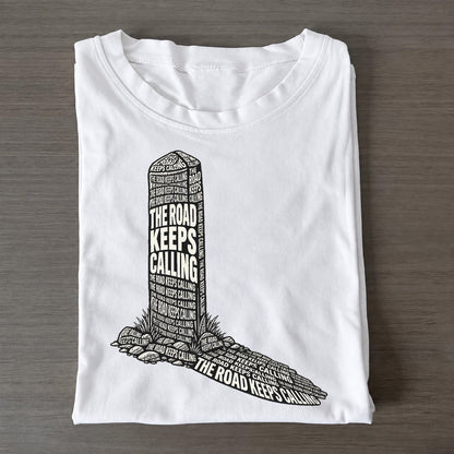 Roadside Marker Shadow Phrase Silhouette Classic T-shirt – White