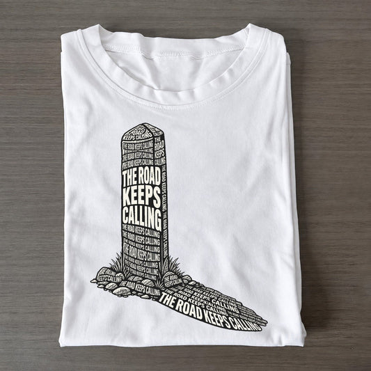 Roadside Marker Shadow Phrase Silhouette Classic T-shirt – White