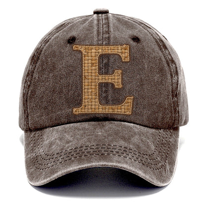 Woven Tweed E Monogram Classic Cap – Brown