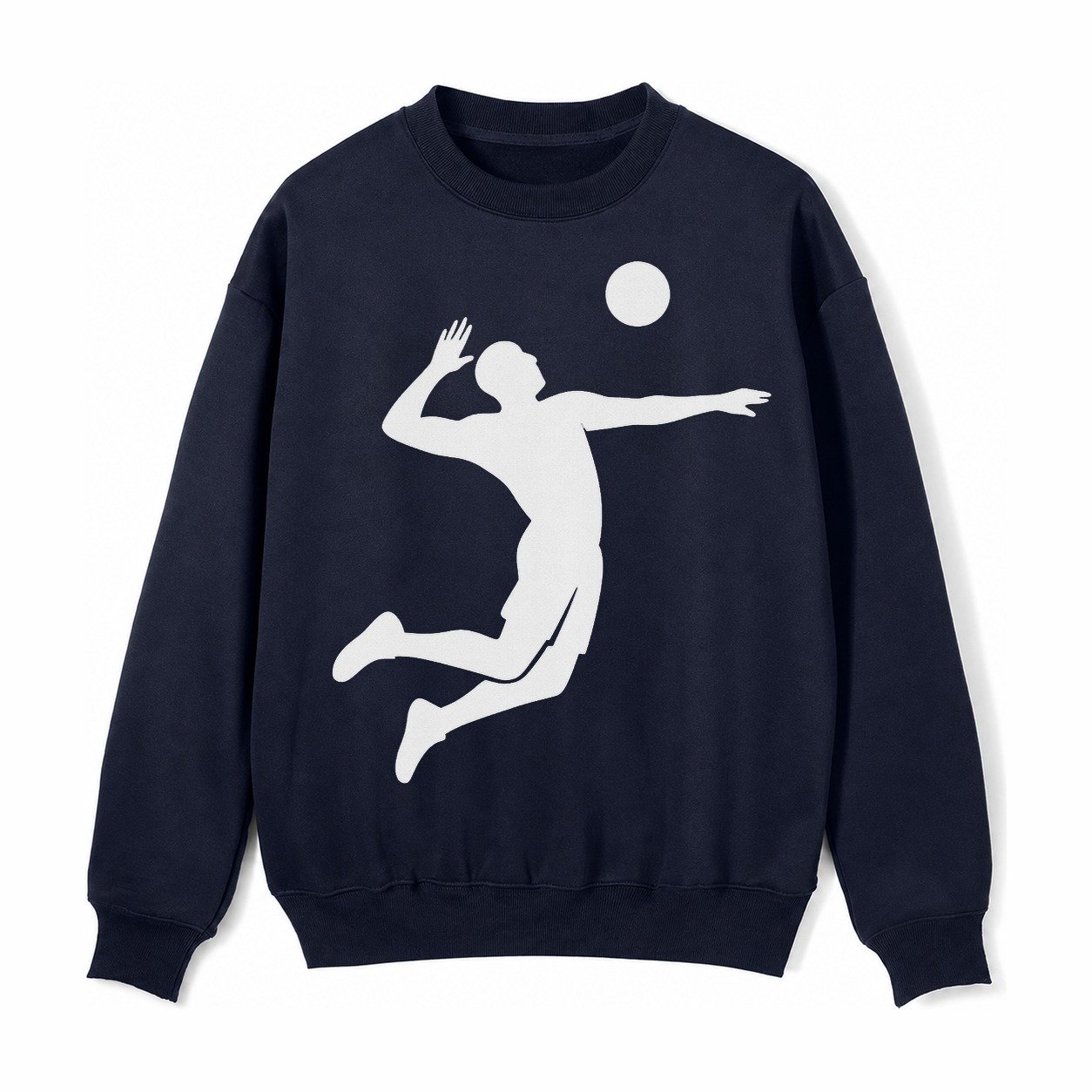 Volleyball Spike Fleece Sweatshirt – Navy Blue
