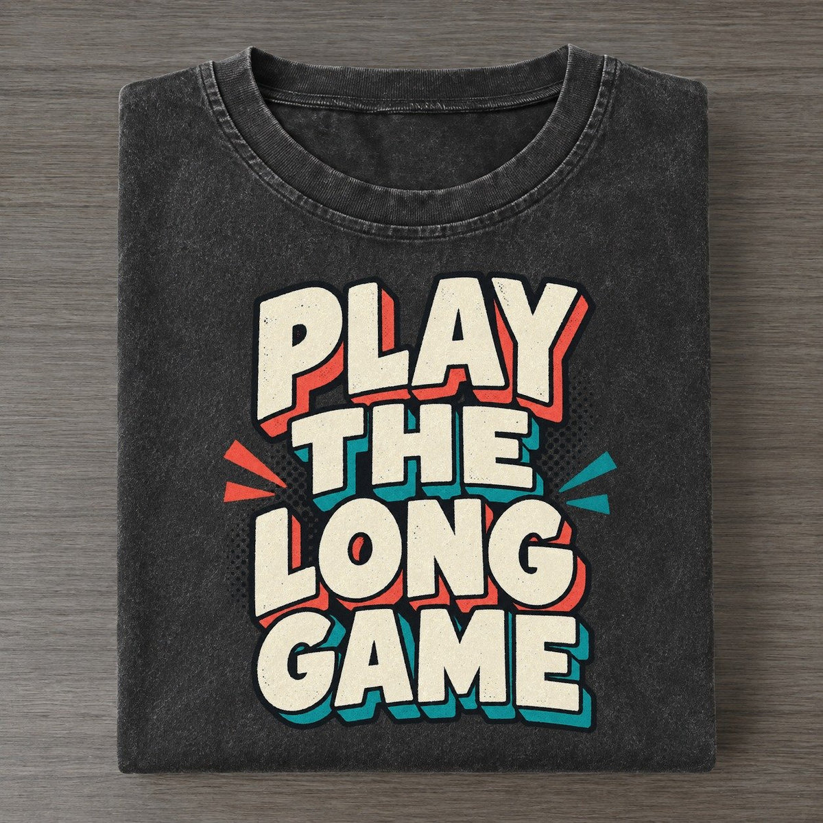 Play The Long Game Vintage T-shirt – Black