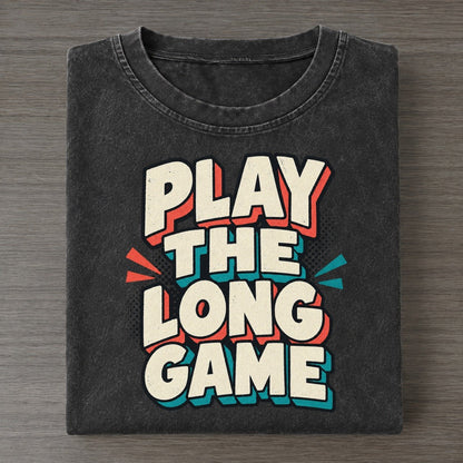 Play The Long Game Vintage T-shirt – Black
