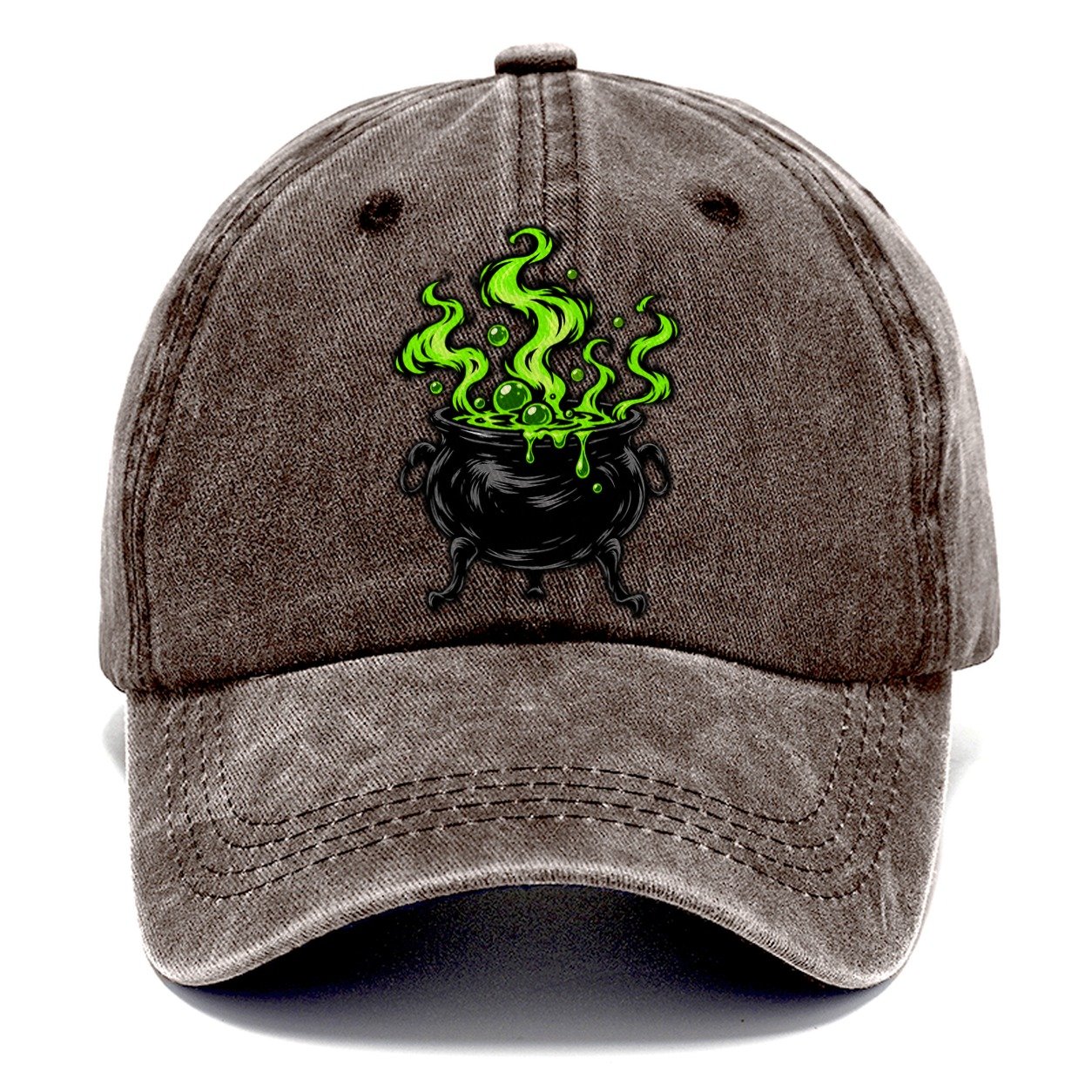 Bubbling Cauldron Witch Magic Classic Cap – Brown