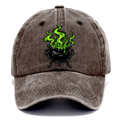 Bubbling Cauldron Witch Magic Classic Cap – Brown