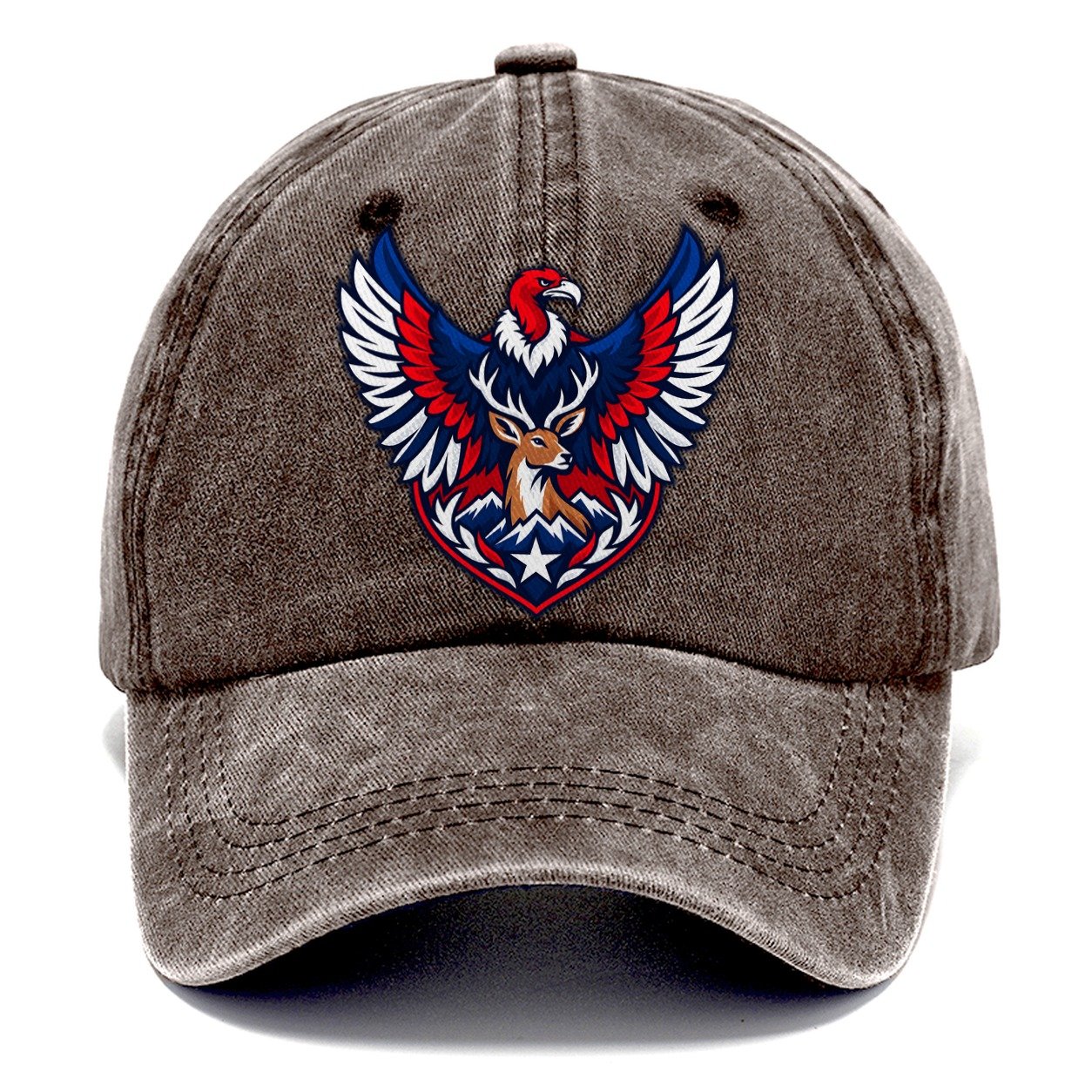Chile Minimal Emblem Country Logos Classic Cap – Brown