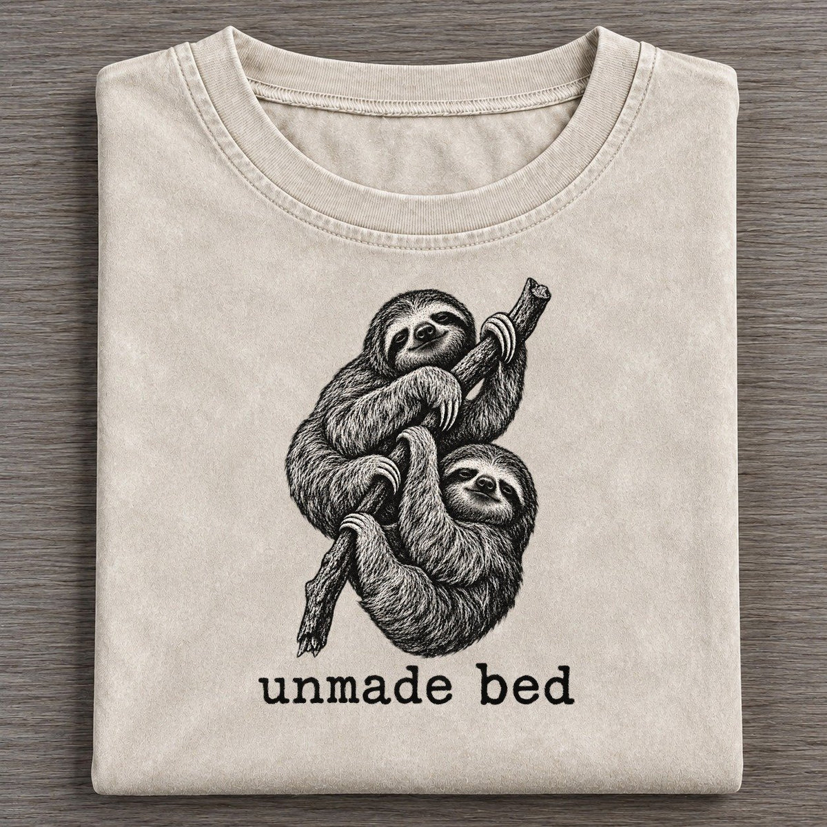 Unmade Bed Collective Nouns Vintage T-shirt – Off White