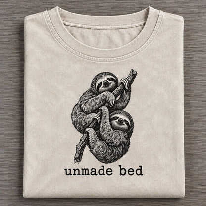Unmade Bed Collective Nouns Vintage T-shirt – Off White