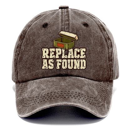 Replace As Found Geocaching Classic Cap – Brown