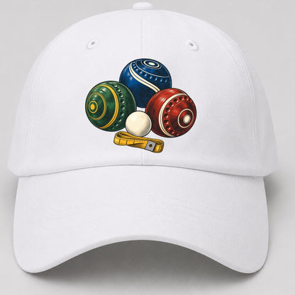 Lawn Bowls And White Jack Australia Cultural Icons Baseball Cap – White