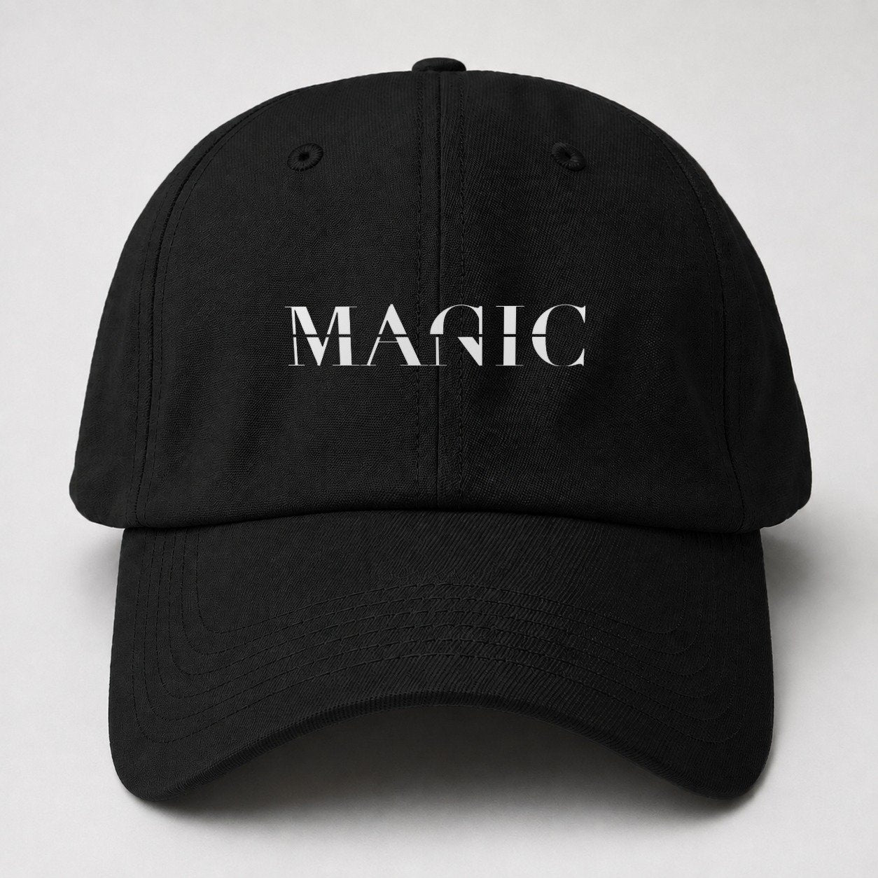 Magic Manic Split Feelings Baseball Cap – Black