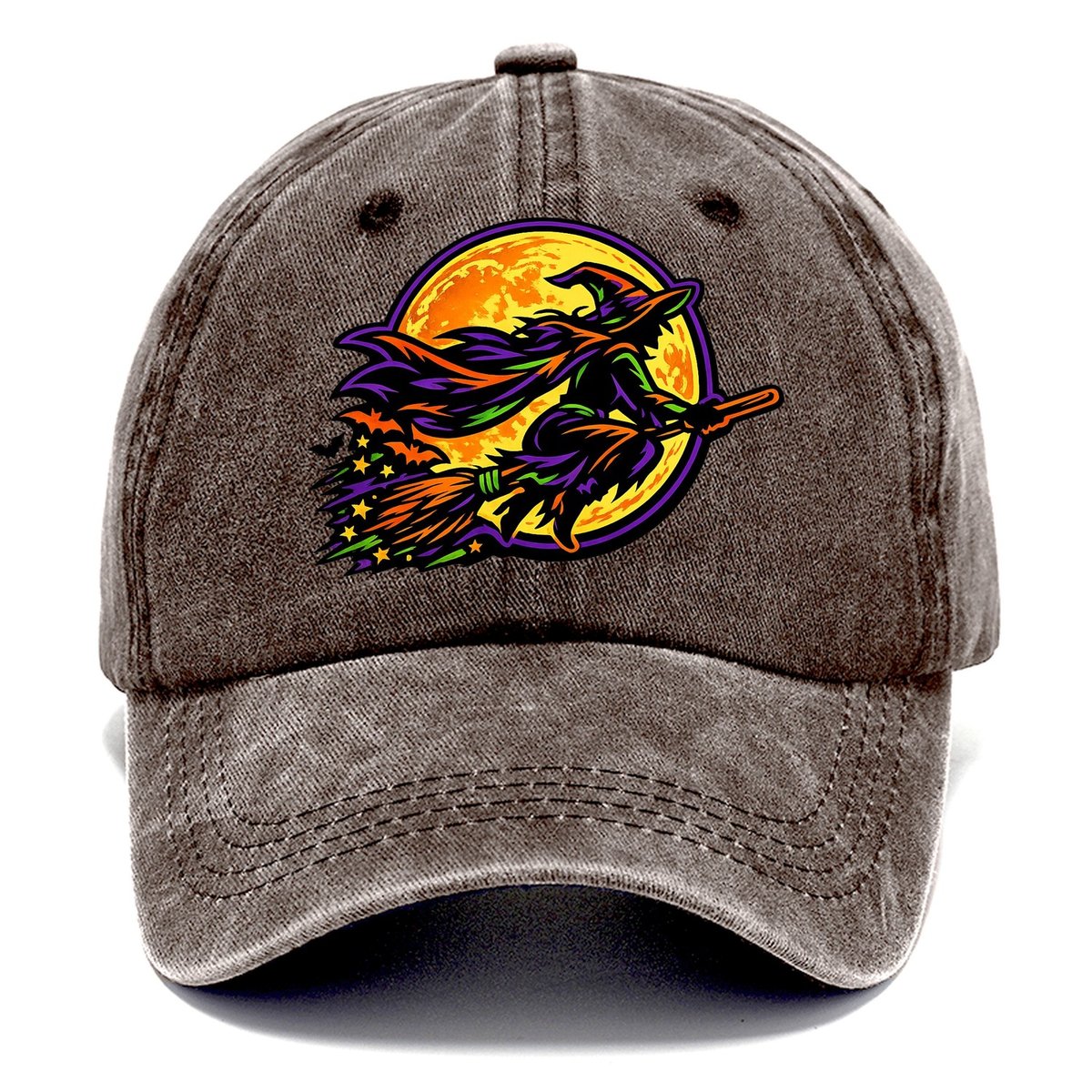 Flying Witch Moon Classic Cap – Brown