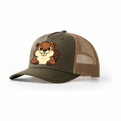 Workshop Beaver Woodworking Trucker Hat – Olive Khaki