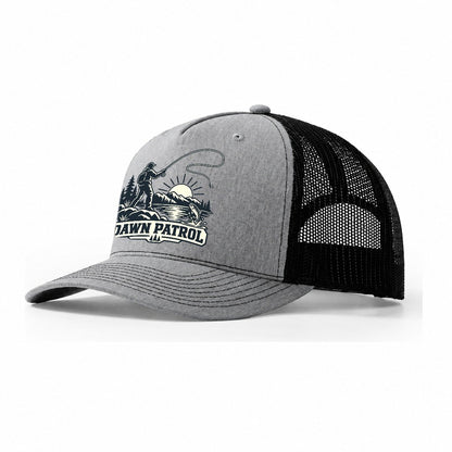 Dawn Patrol Angler Fishing Elegant Trucker Hat – Sport Grey Black