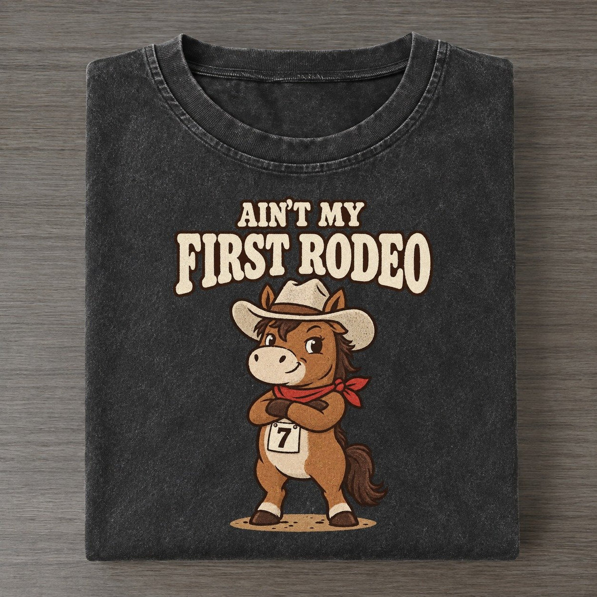 Aint My First Rodeo Well I Declare Vintage T-shirt – Black