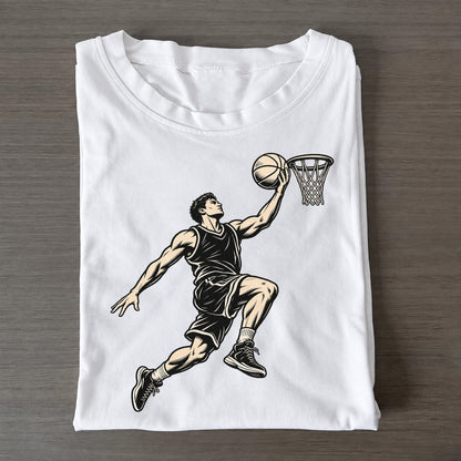 Basketball One Step Layup Global Sports Ink Figures Classic T-shirt – White