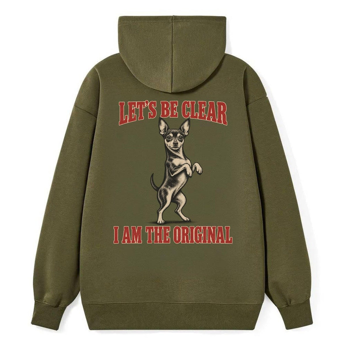 Miniature Pinscher Dog Declarations Classic Pullover Hoodie – Armygreen