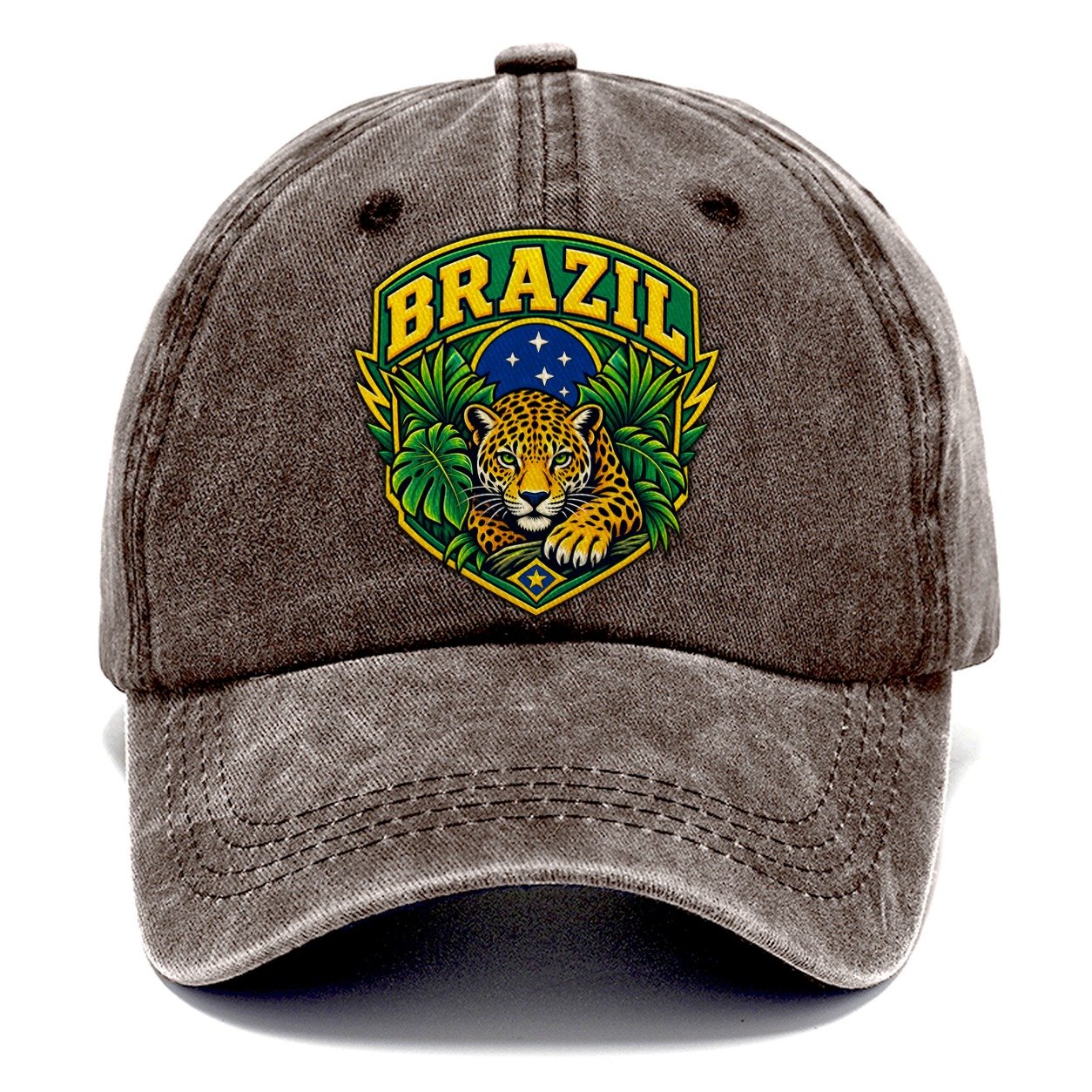 Brazil Retro Badge Country Logos Classic Cap – Brown