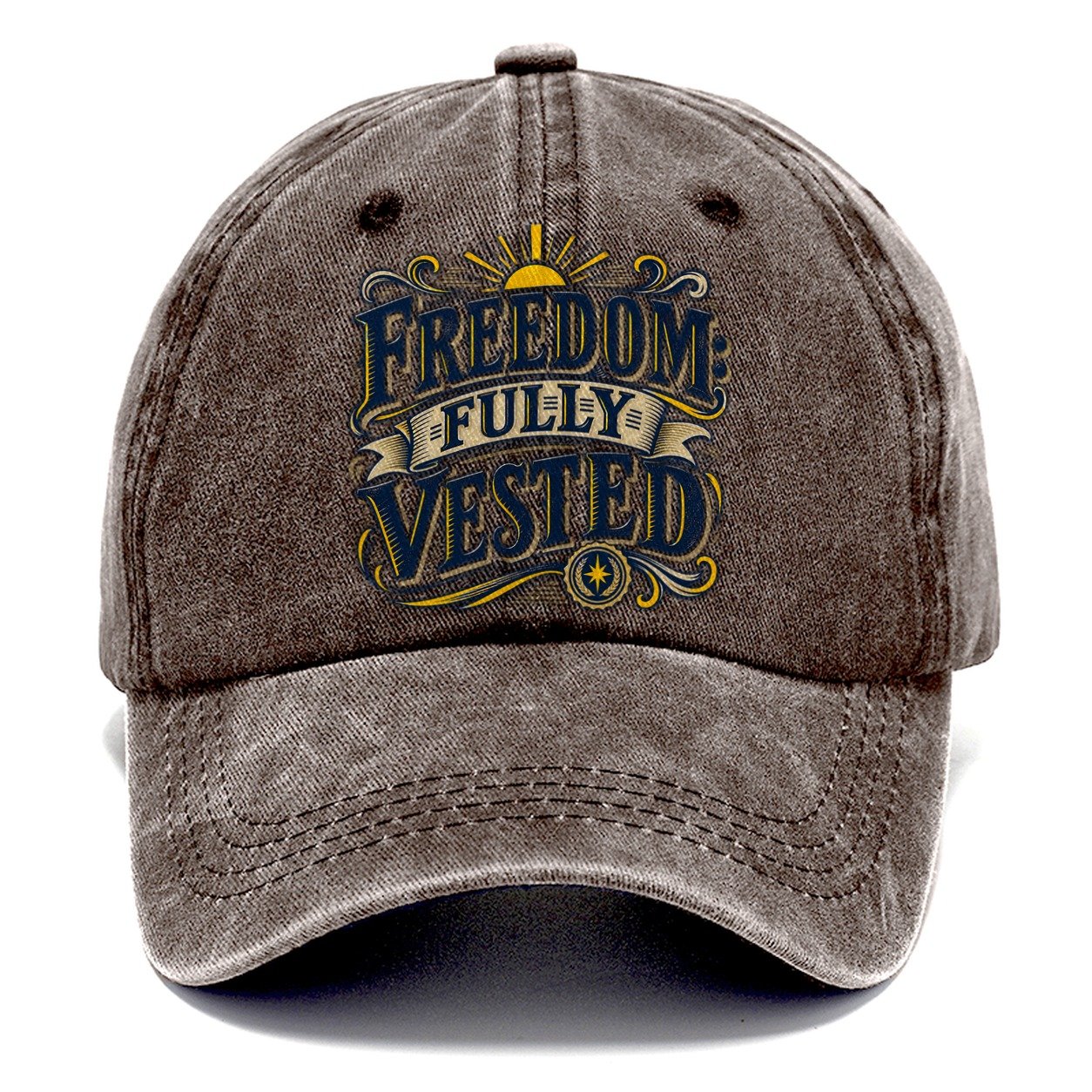 Freedom Fully Vested Retired Living Classic Cap – Brown