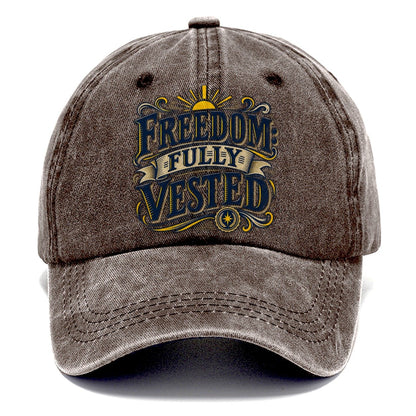 Freedom Fully Vested Retired Living Classic Cap – Brown
