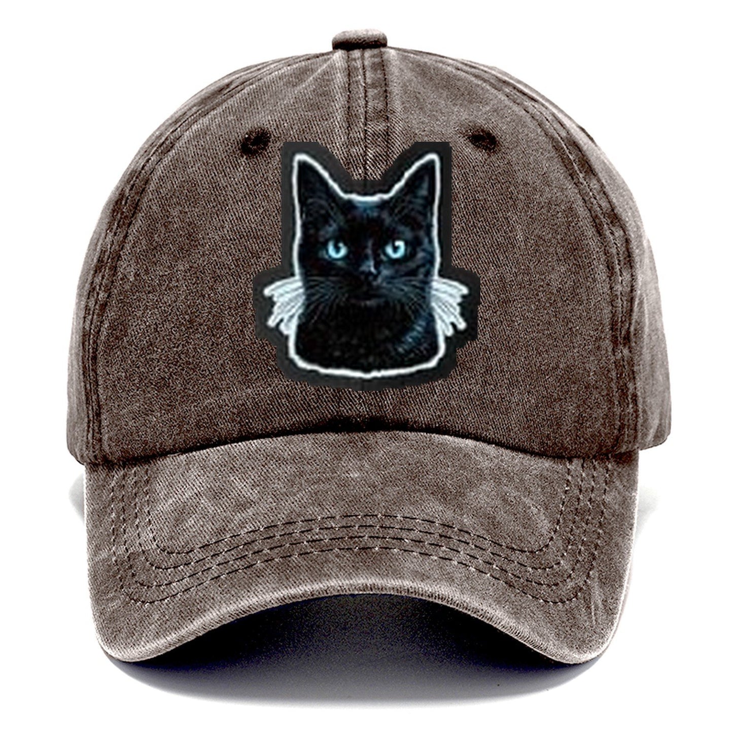 Golden Eyed Black Cat V2 Classic Cap – Brown