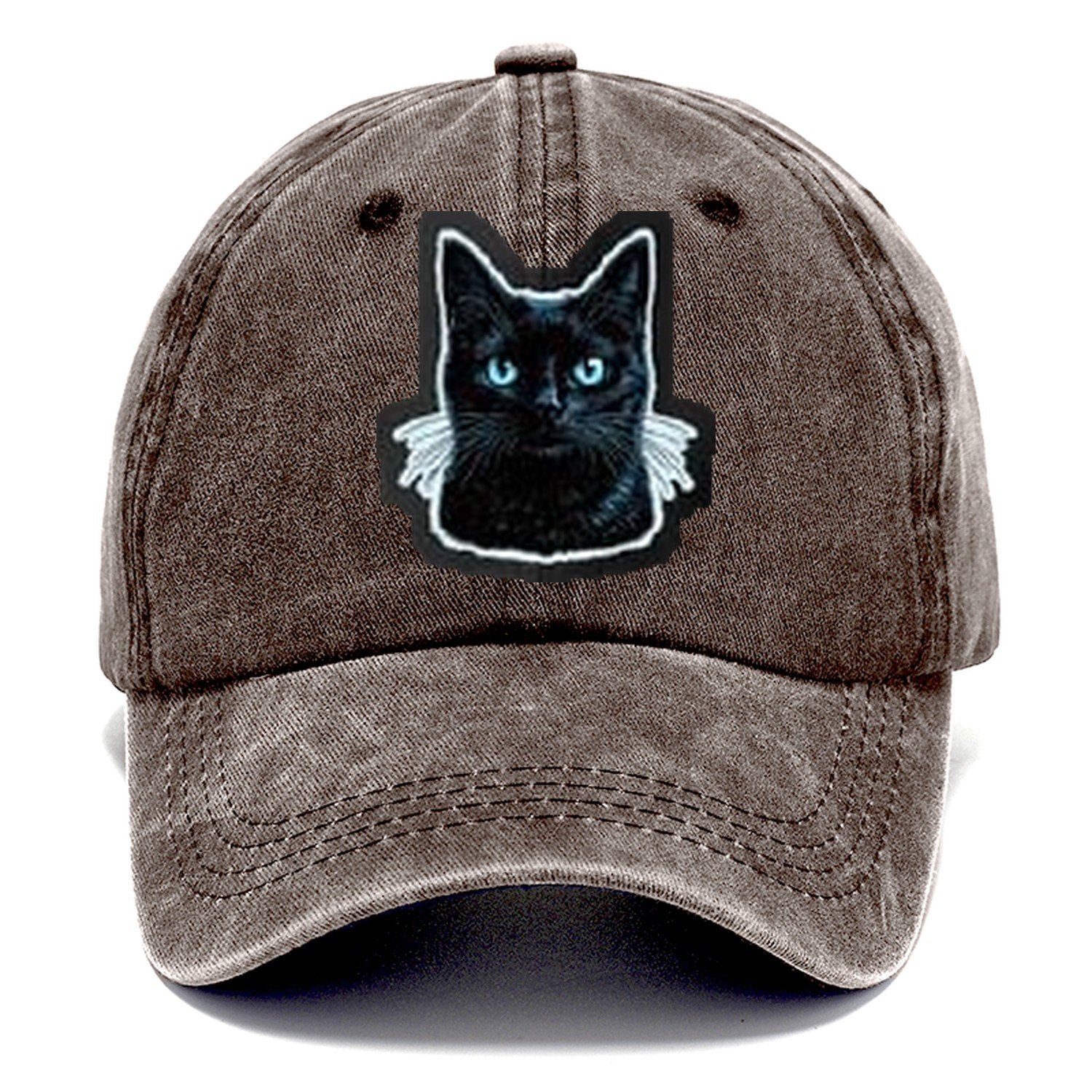 Golden Eyed Black Cat V2 Classic Cap – Brown