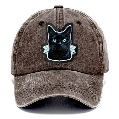 Golden Eyed Black Cat V2 Classic Cap – Brown