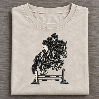 Equestrian Show Jump Global Sports Ink Figures Vintage T-shirt – Off White