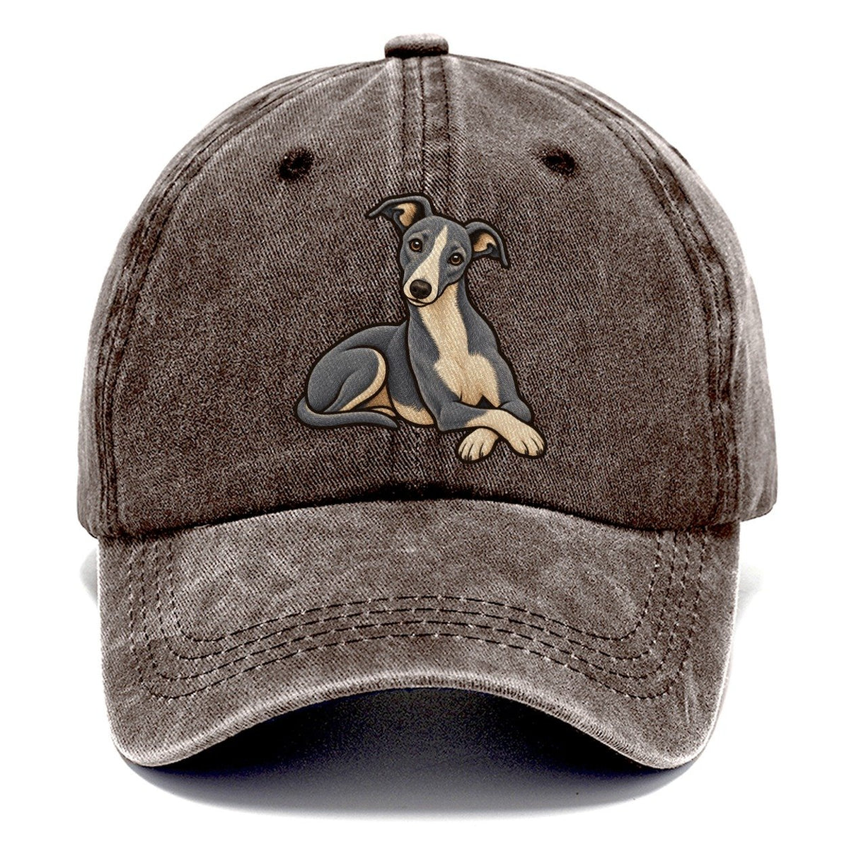 Blue Whippet Lounging Fan Favorites Classic Cap – Brown