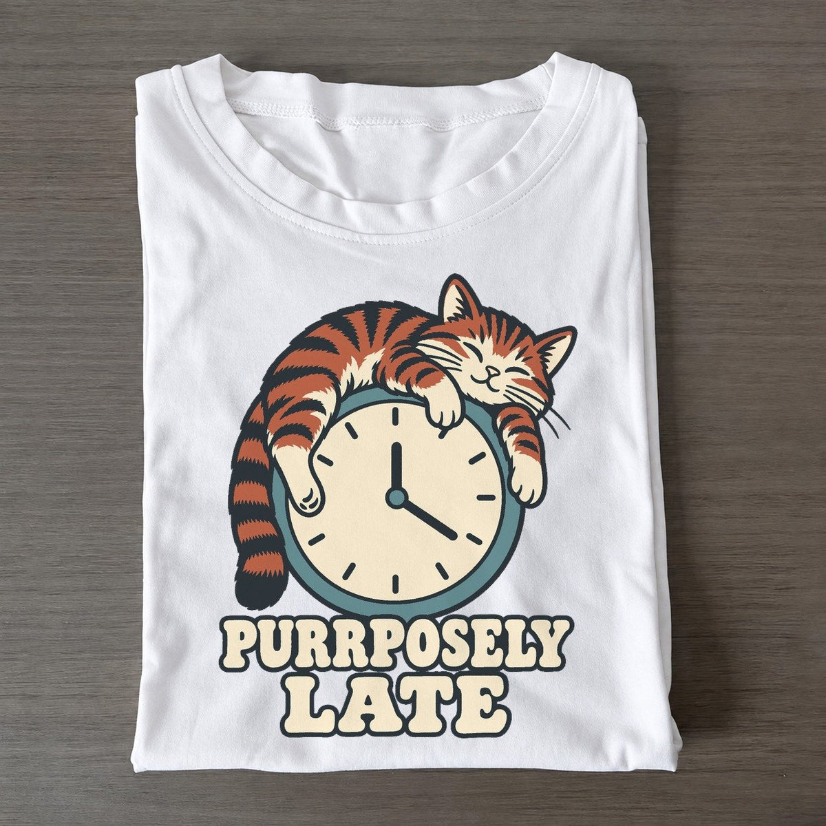 Purrposely Late Familiar Punchlines Classic T-shirt – White