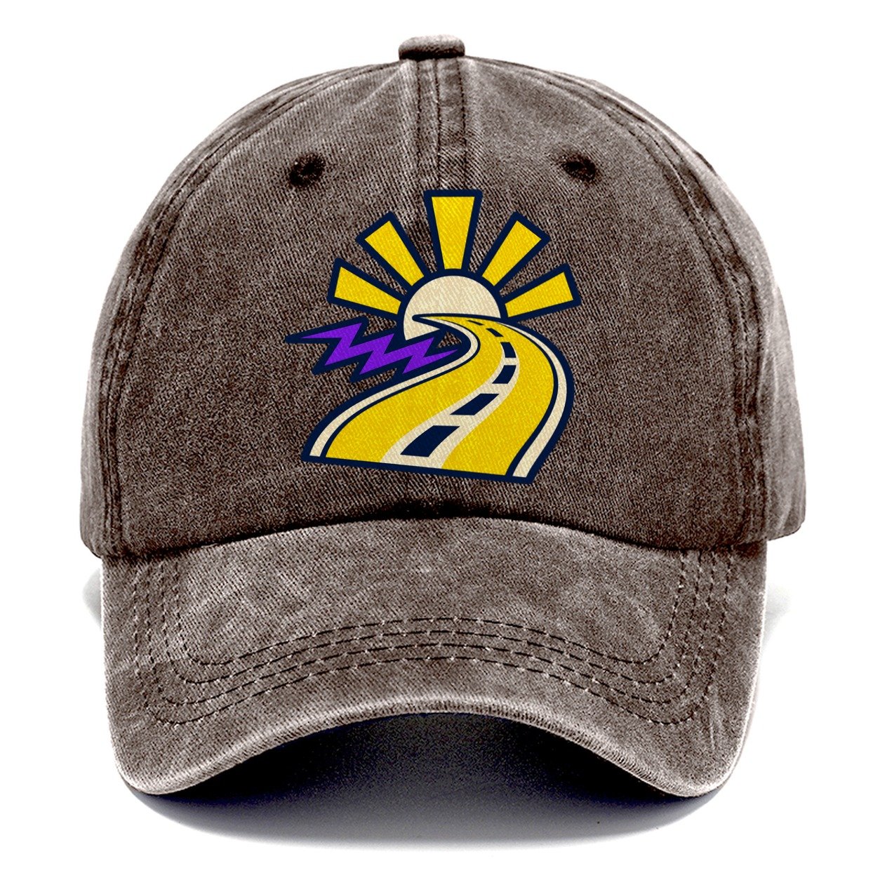 Road To Sunburst 90S Running Clubs Classic Cap – Brown