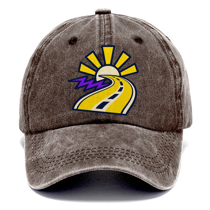 Road To Sunburst 90S Running Clubs Classic Cap – Brown