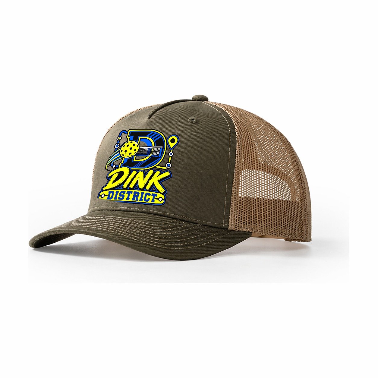 Dink District Pickleball Life Trucker Hat – Olive Khaki
