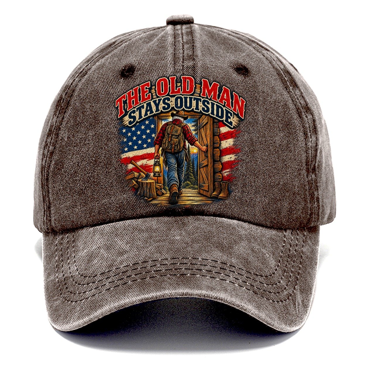 The Old Man Stays Outside Old Man Strong Classic Cap – Brown