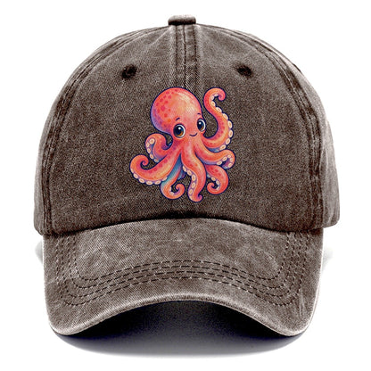 Octopus Tucked Curl Sea Sprite Classic Cap – Brown