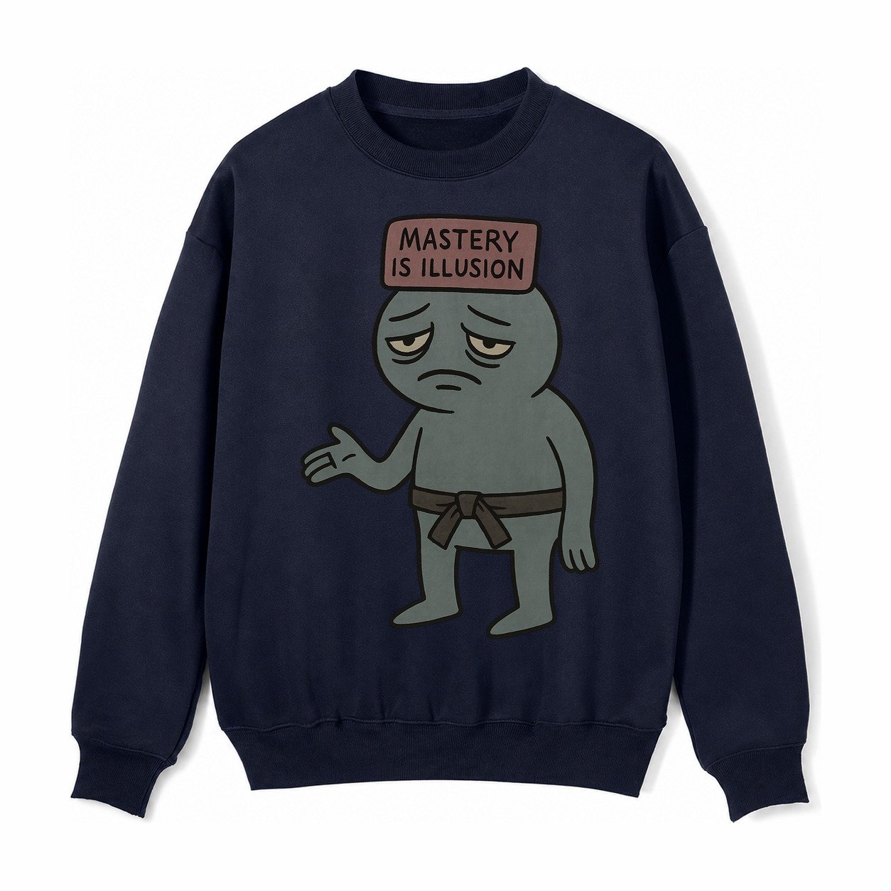 Black Pug Charming Companion Fleece Sweatshirt – Navy Blue
