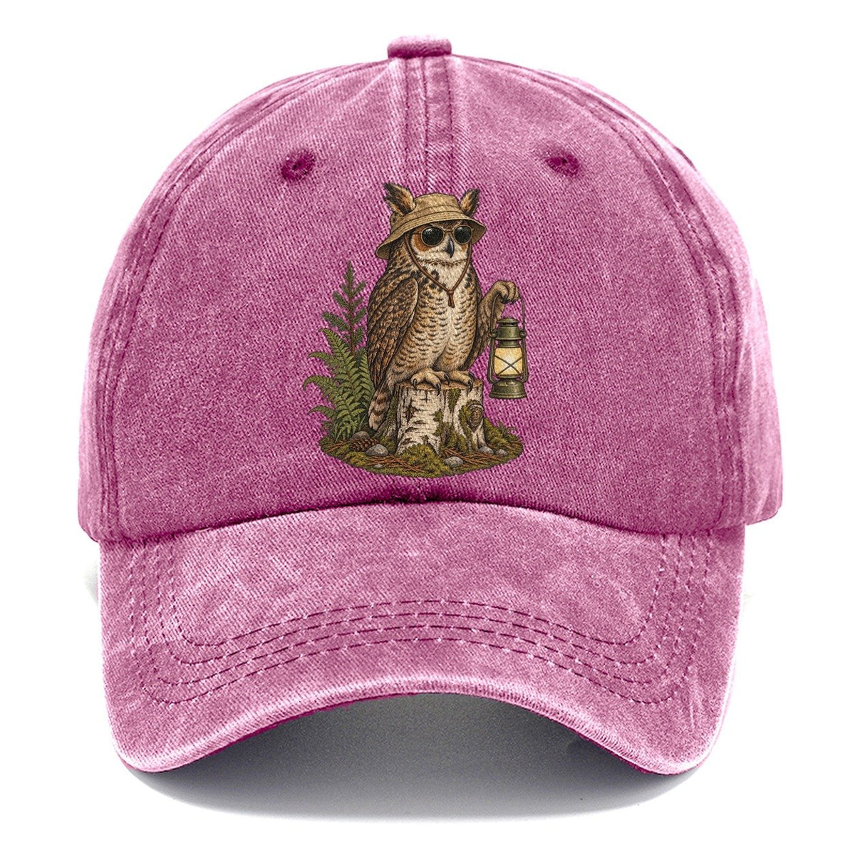 Owl Night Shift Slow Camp Club Classic Cap – Dusty Rose