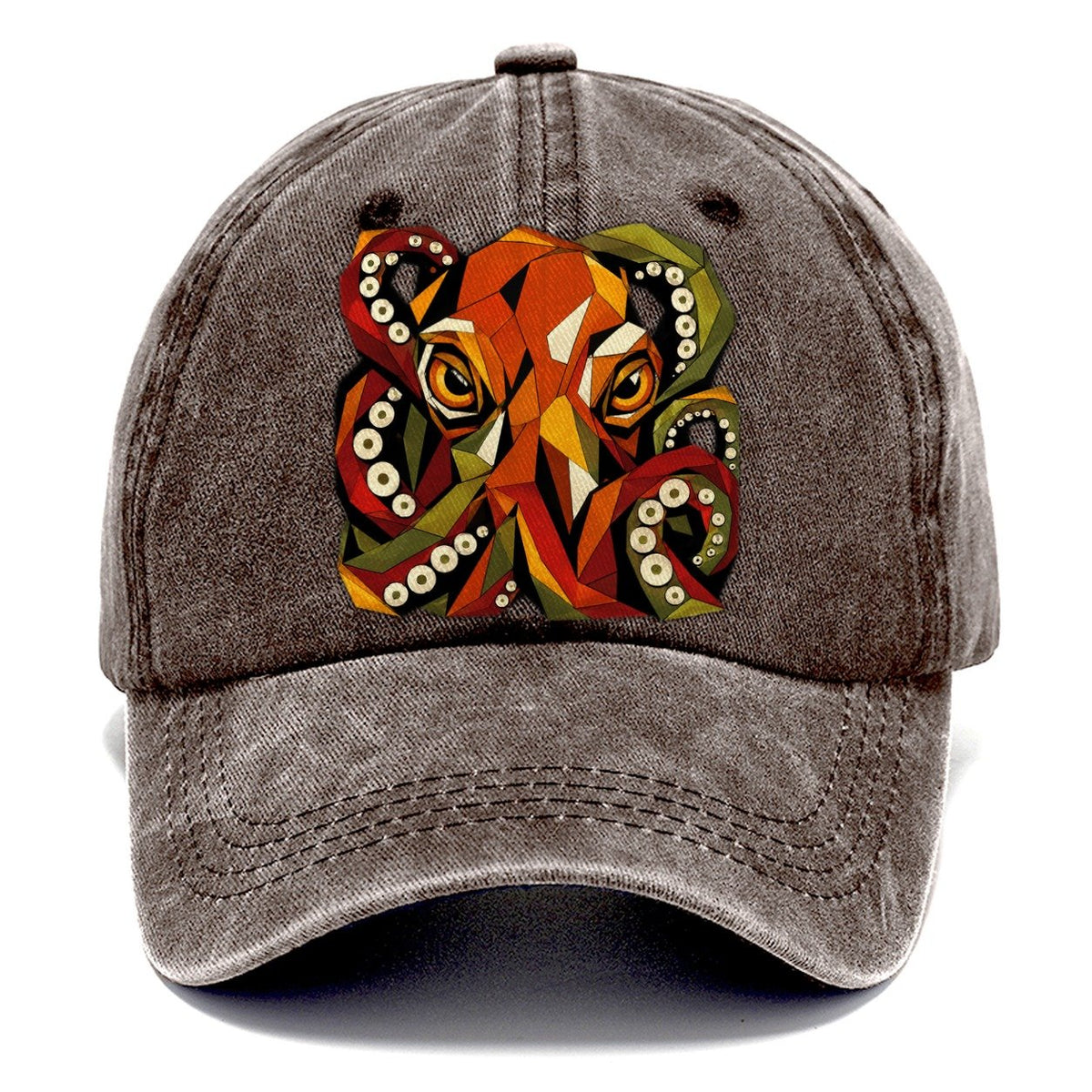 Octopus Face Tentacles Classic Cap – Brown