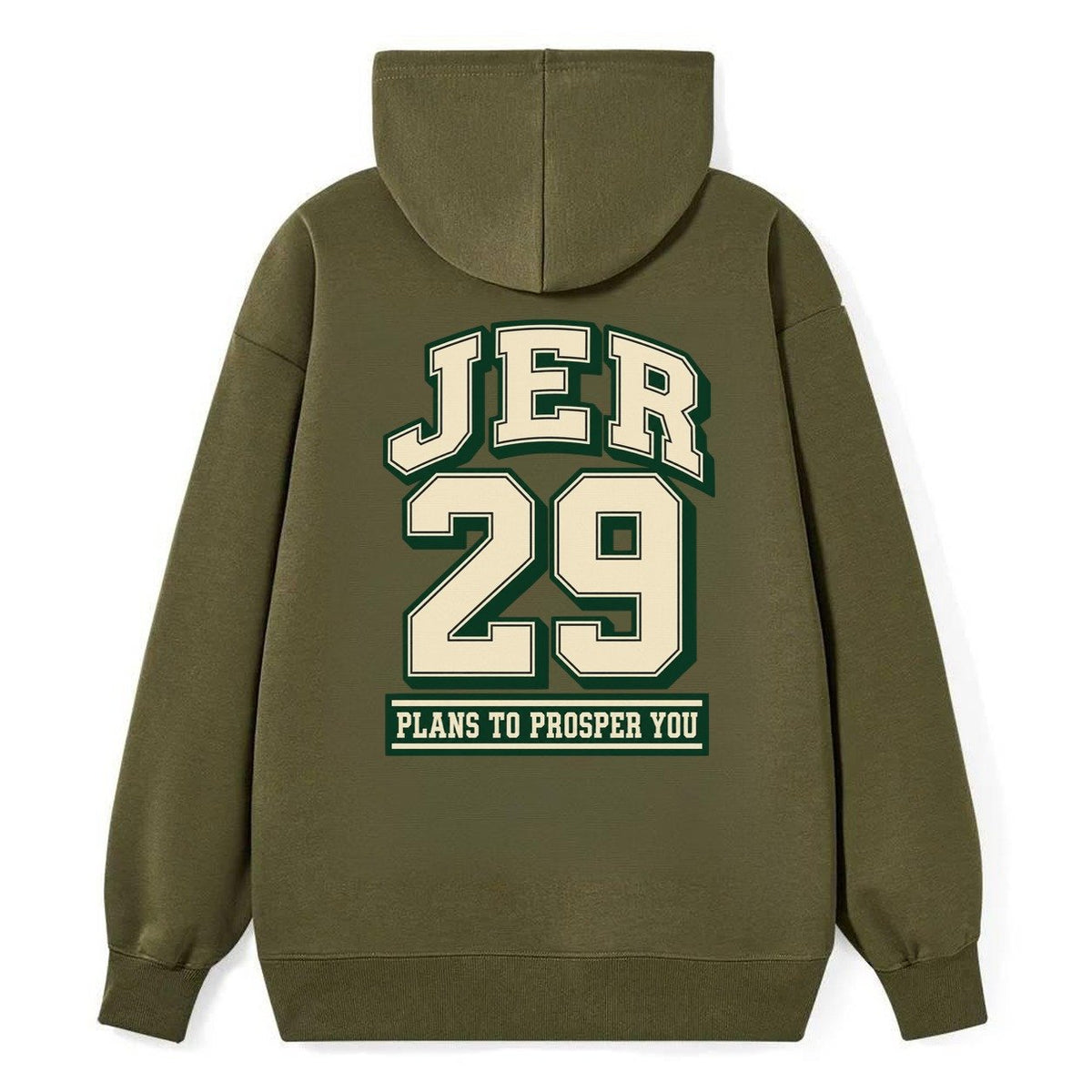 Jeremiah 29 Varsity Chapel Varsity Classic Pullover Hoodie – Armygreen