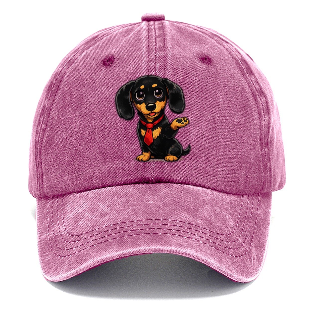 Dachshund Tie Classic Cap – Dusty Rose
