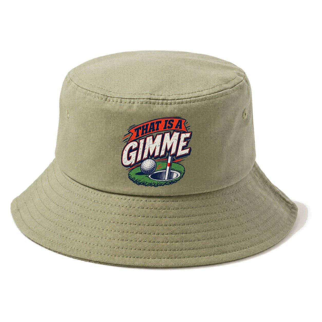 Thats A Gimme Golf Life Bucket Hat – Army Green