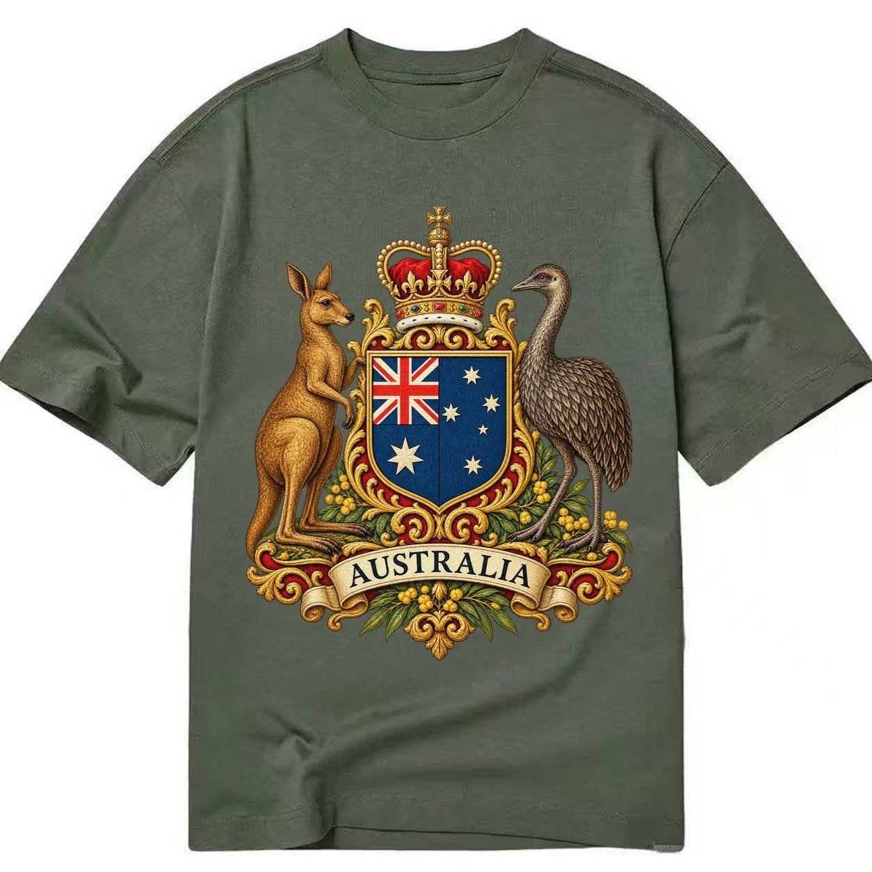 Heritage Coat Badge Classic T-shirt – Army Green